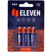 Батарейки Eleven AAA (R03 24S) алкалиновая, BC4 4шт/бл.
