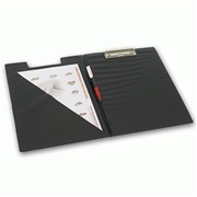 Папка-планшет BRAUBERG, с зажимом и крышкой, А4, картон/ ПВХ, черная
