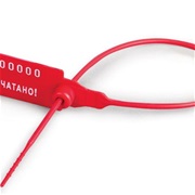 Пломба пластиковая 220мм(красная) номерная,самофиксирующаяся,ПК91оп