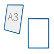 Рамка-POS для ценников, рекламы и объявлений А3, синяя, без защитного экрана, 290254