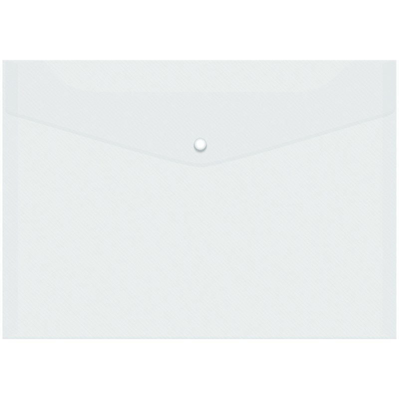 Папка-конверт А4 на кнопке OfficeSpace150мкм, прозрачная