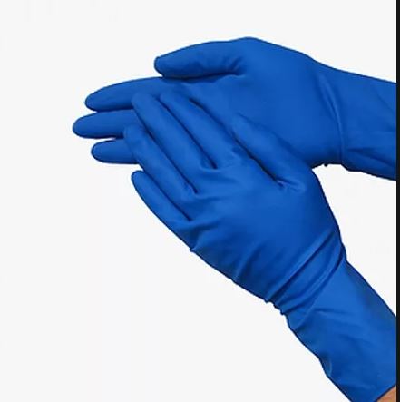 Перчатки медицинские латексные Benovy HIGH RISK XL синие 50шт.