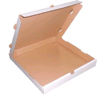 Коробка для пиццы 330*330*40 белый/бурый КАМ (профиль В)