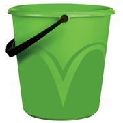 Ведро 10л без крышки, пластиковое, пищевое, с глянцевым узором, цвет зеленый, ЦВП-10