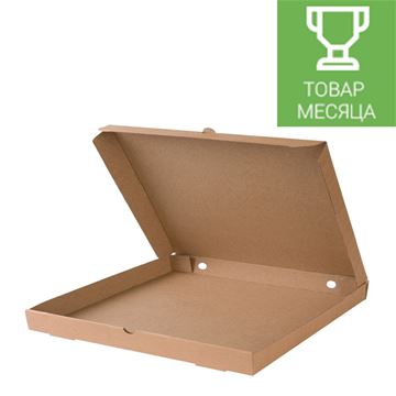 Коробка для пиццы 250*250*40мм микрогофрокартон белый/бурый (Т-11 - Е) КТК
