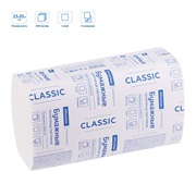Полотенца бумажные V 200л 1 сл. OfficeClean. 23*20,5, белые