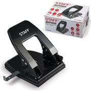 Дырокол до 30л STAFF "Эконом", металлический большой, черный