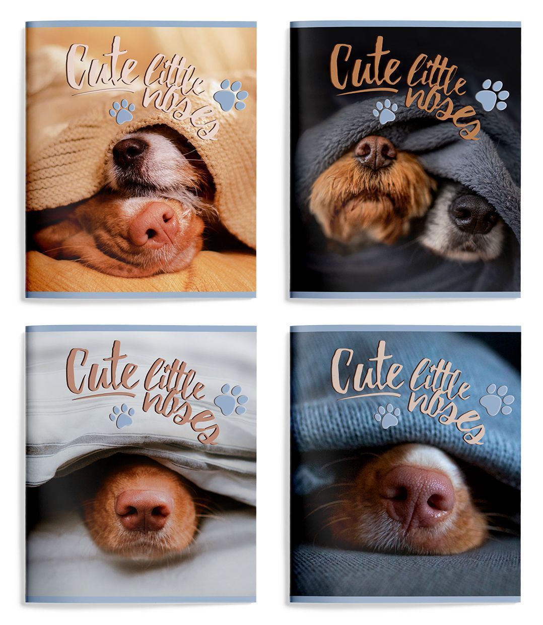 Тетрадь 48 л. А5 линия скрепка офсет Schoolformat СОБАЧЬИ НОСИКИ мелованный картон, ВД-лак