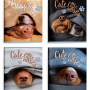 Тетрадь 48 л. А5 линия скрепка офсет Schoolformat СОБАЧЬИ НОСИКИ мелованный картон, ВД-лак