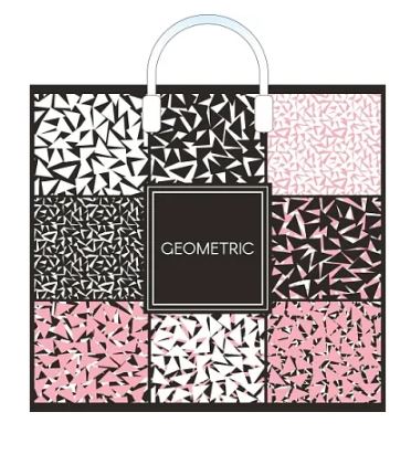 Пакет с пластиковой ручкой 38х34+3 (90) Геометрия