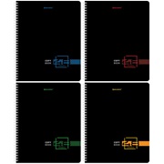 Тетрадь 48л клетка, на спирали BRAUBERG клетка, глянцевая ламинация, "Dark"