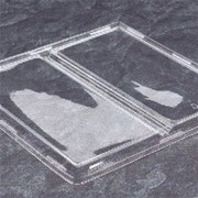 Контейнер картонный OneClick bottom 1200 мл КРЫШКА прозрачная  на 2 секции 190*200мм