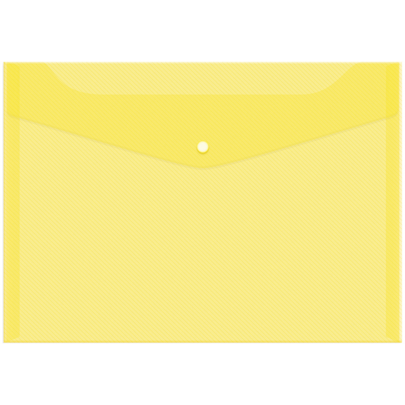 Папка-конверт А4 на кнопке OfficeSpace150мкм, желтая