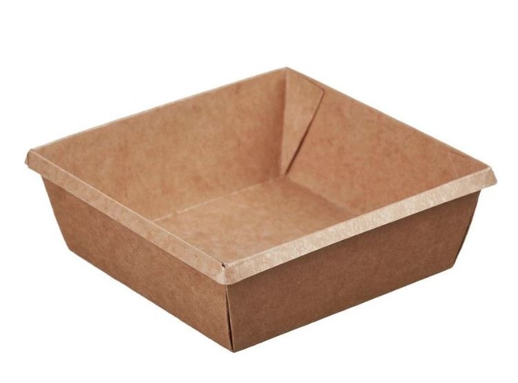 Контейнер картонный ONECLICK bottom 550 мл ДНО крафт 130/130x110/110x45мм (50/400шт)