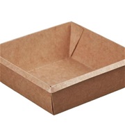 Контейнер картонный ONECLICK bottom 550 мл ДНО крафт 130/130x110/110x45мм (50/400шт)