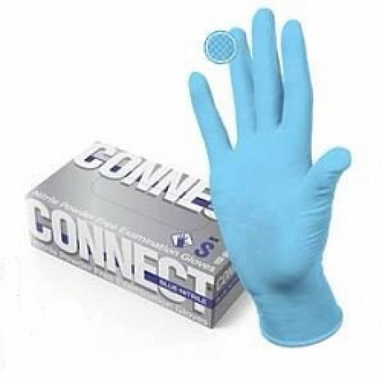 НЕ продавать!!!Перчатки нитриловые "Connect Blue Nitrile" XS,100шт/уп НДС 10%