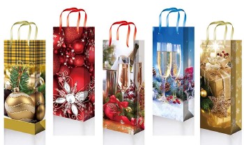 Сумочка бумажная ламинированная 12*36*8см (В4065-4069) Микс НГ