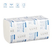 Полотенца бумажные V 200л 2 сл. OfficeClean Professional белые ЛЮКС, 23*23