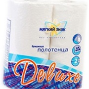Полотенца бумажные рулонные "Мягкий Знак" DELUX 2-сл. (2 рул) новый дизайн