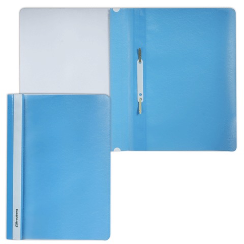 Скоросшиватель пластиковый A4 BRAUBERG голубой