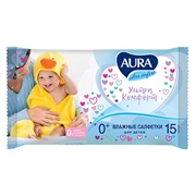 Влажные салфетки AURA ultra comfort Детские 15шт.