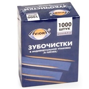 Зубочистки  в инд. ПП упаковке 1000шт. AVIORA