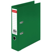 Папка-регистратор BRAUBERG 75мм "EXTRA",зеленая, двустороннее покрытие пластик, металлический уголок