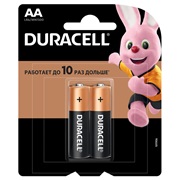Батарейки Duracell Basic AA (LR06) алкалиновые, 2шт/блистер