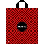 Пакет с петлевой ручкой 38х42+6см Геометрик 37мкм