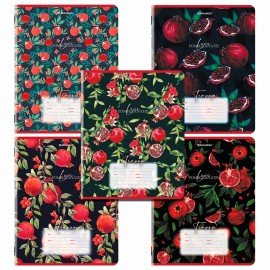 Тетрадь 18 л. BRAUBERG, клетка, обложка картон, ГРАНАТ