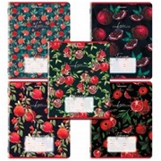 Тетрадь 18 л. BRAUBERG, клетка, обложка картон, ГРАНАТ