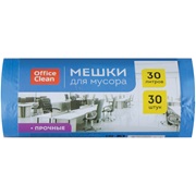 Мешки для мусора 30л., OfficeClean ПНД, 50*60см, 10мкм, 30шт., прочные, синие, в рулоне