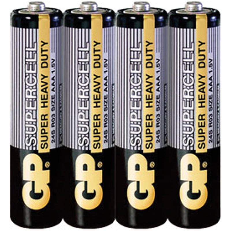 Батарейки GP Supersell AAA (R03 24S) солевая 4шт/комплект ,