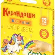 Набор восковых карандашей Каляка-Маляка КЛАССИКА+НЕОН 12 цветов, круглые, диаметр 8 мм