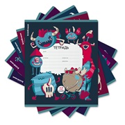 Тетрадь 12л линейка  ErichKrause Monsters _MIX-PACK