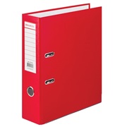 Папка-регистратор 80мм BRAUBERG с покрытием из ПВХ, 80мм,с уголком,красная,(удвоенный срок службы)