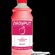 Средство для мытья посуды ЛАЗУРИТ д/посуды .500 гр.гель яблоко