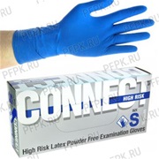 Перчатки медицинские латексные,"CONNECT HIGH RISK" S 50шт.