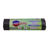 Мешки для мусора 30л., Wikky Классик 20 шт/рул чёрные ПНД 6 мкм