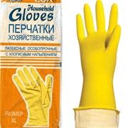 Перчатки хоз. резиновые,р-р XL ( жёлтые )