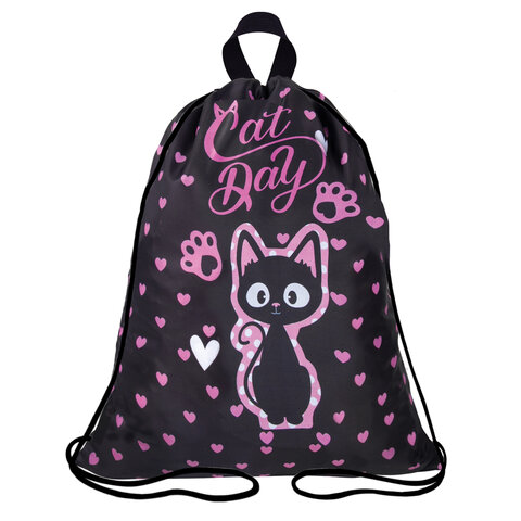 Мешок для обуви BRAUBERG KIDS, с петлей, 42х34 см, "Amazed cat"