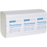 Полотенца бумажные V 250л 1 сл. OfficeClean. цвет натуральный