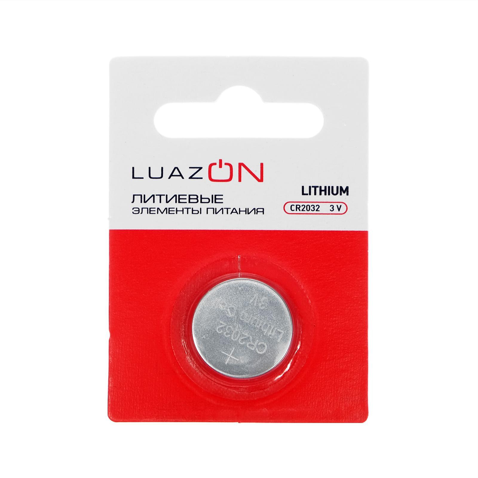 Батарейка LuazON литиевая, CR2032, блистер, 1 шт