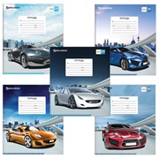 Тетрадь 24л клетка BRAUBERG обложка картон, DRIVE CAR