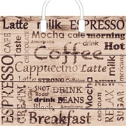 Пакет с пластиковой ручкой 40х36+4см 110мкм Кофе брейк