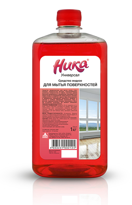 Средство моющее НИКА "Универсал" 1л, универсальное,  жидкое