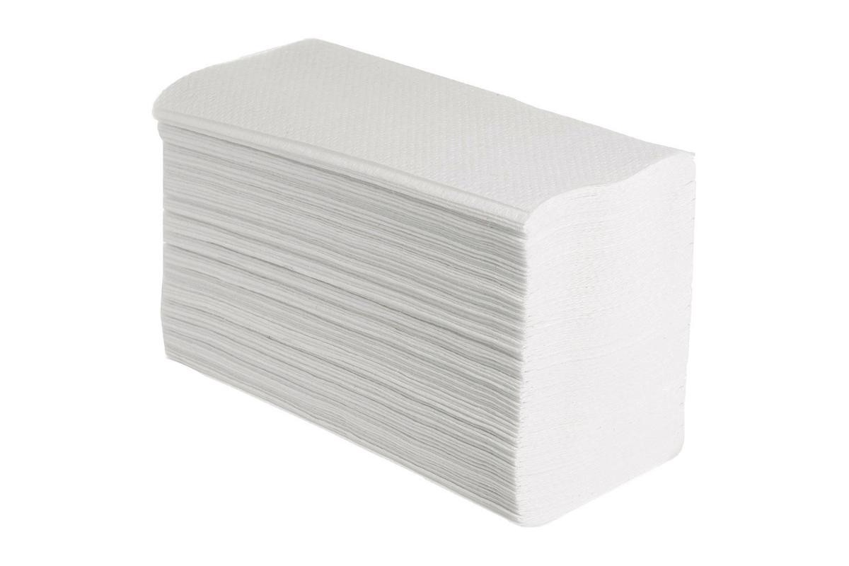 Полотенца бумажные V-сл. 250л 1 сл.белые, 23*23 (25гр)
