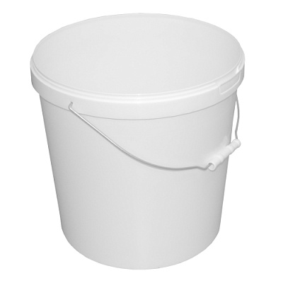Ведро 11,0л. d=294 БЕЛОЕ, металлическая ручка с втулкой
