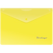 Папка-конверт А5 на кнопке Berlingo 180мкм, желтая