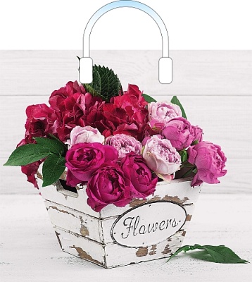 Пакет с пластиковой ручкой 38х34+3см (90) (Пинк)